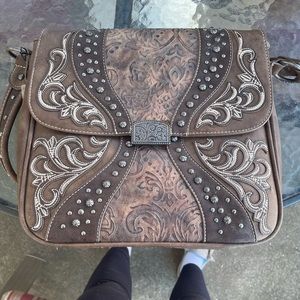 Womens Western Leather Concealed Carry Purse